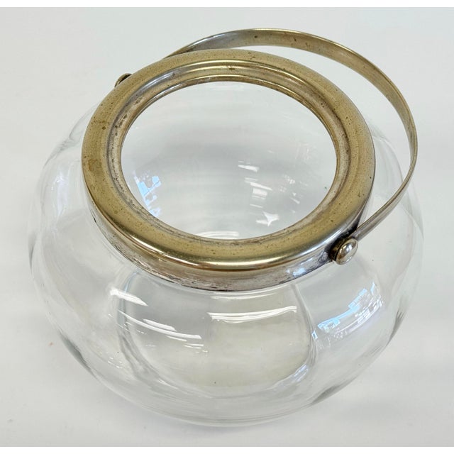 Glass Vintage Clear Glass Biscuit Jar For Sale - Image 7 of 7