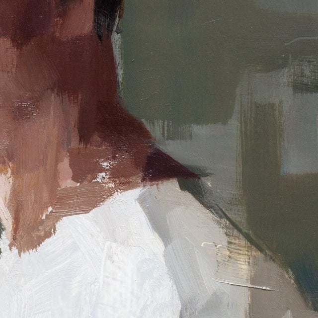 Contemporary Brother by Jon Doran | Oil on Panel Profile Portrait of a Young Man For Sale In Denver - Image 6 of 9