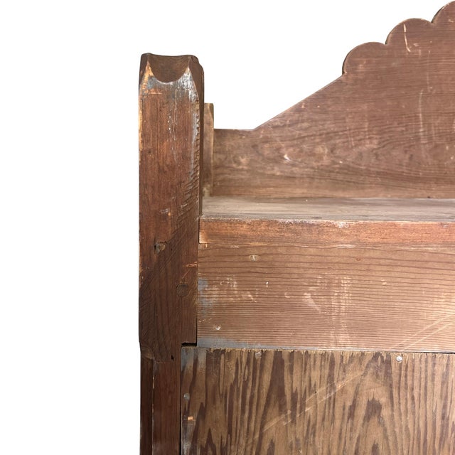 Primitive Spanish Colonial Bread Cupboard With Spindle Door, Santa Fe 1800s For Sale - Image 9 of 18