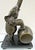 Rare Austin Monumental Standing Elephant on Barrel Table Lamp Colored art glass shade. Inline on/off switch. Bronze...