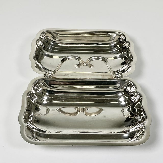 Metal Mid-Century Hollywood Regency Traditional Silverplate Divided Relish Dish by Bristol Silver For Sale - Image 7 of 10