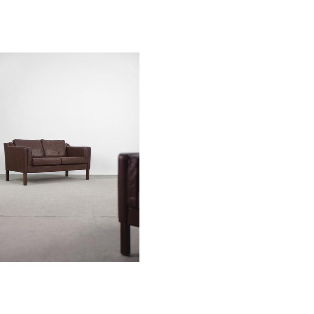 Set of Vintage Scandinavian Leather Sofas, 1970s For Sale - Image 17 of 18