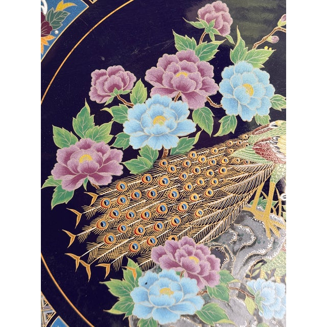 Made in Japan Mid-Century Peacock Motif Decorative Plate For Sale - Image 11 of 15