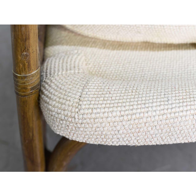 1970s Rattan Bamboo Lounge Chairs and Table by Ficks Reed - Set of 3 For Sale - Image 10 of 12