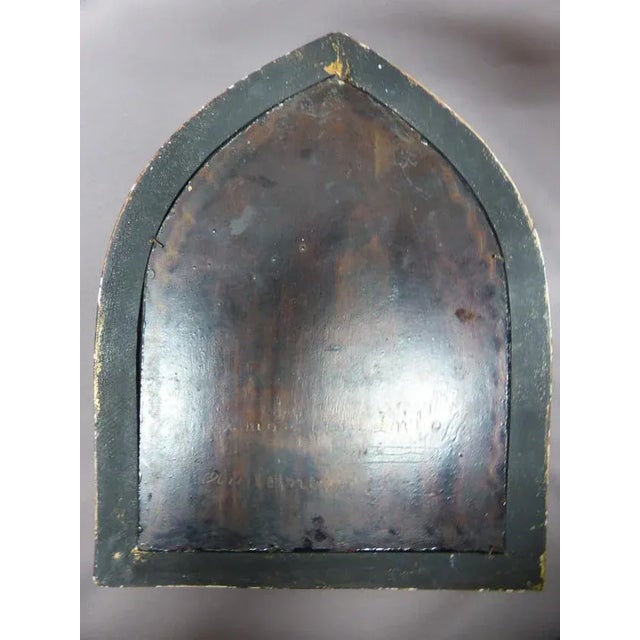 Antique Enamelled Religious Print on Copper Depicting Crucifixion For Sale - Image 7 of 9