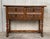 19th Century Catalan Spanish Carved Walnut Console Sofa Table, Four Drawers For Sale - Image 16 of 18