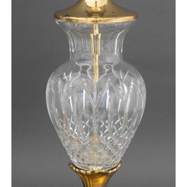 Waterford Waterford Crystal Vases Mounted as Lamps, Pair For Sale - Image 4 of 9