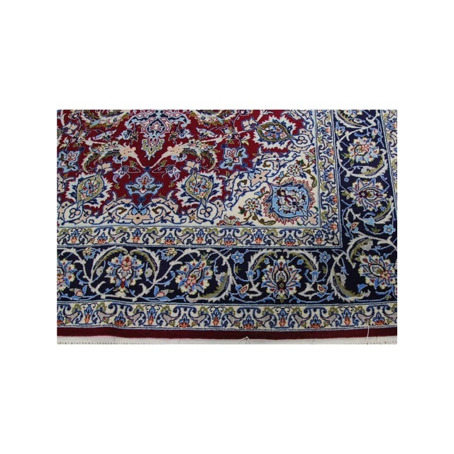 Textile 1990s Persian Esfahan Area Rug 4x6 For Sale - Image 7 of 11
