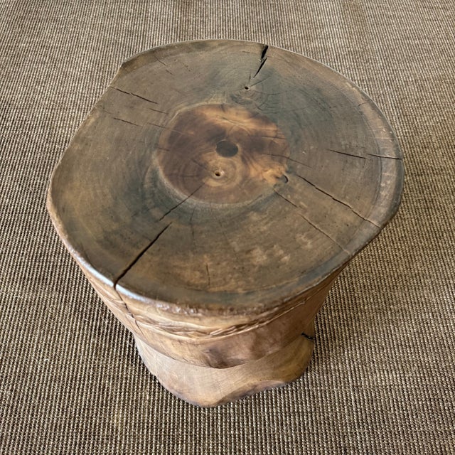 Early 21st Century Vintage Solid Walnut Reclaimed Side Table 61626e For Sale - Image 5 of 8