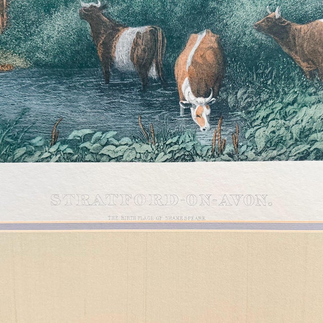 Late 19th Century Large Framed Vintage Stratford-on-Avon James Fairman Lithograph For Sale In San Diego - Image 6 of 11