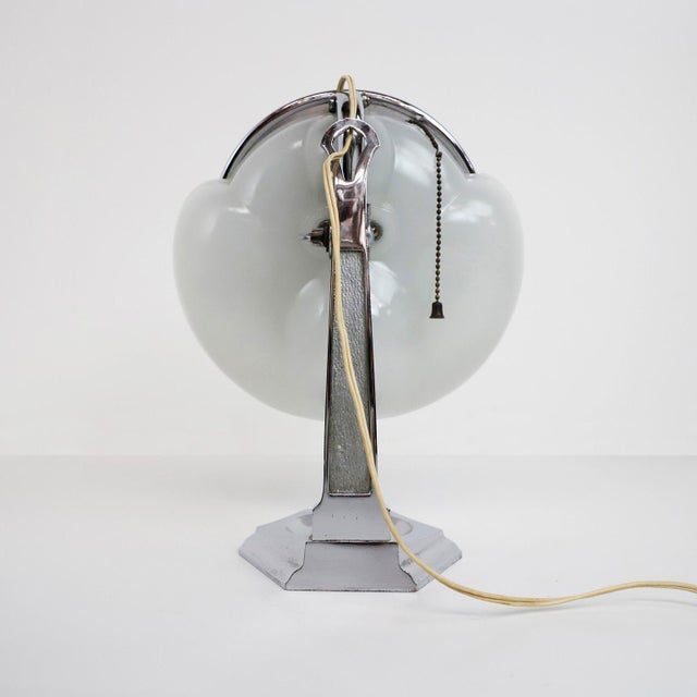 1940s Art Deco Illuminated Dresser Vanity Mirror For Sale - Image 4 of 5