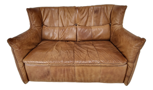 High Back Sofa in Cognac Leather by Gerard Van Den Berg for Montis, 1980s