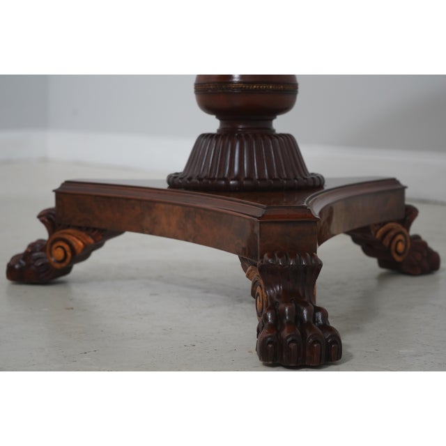 Italian Burl Walnut Round Neoclassical Center Table For Sale In Philadelphia - Image 6 of 13