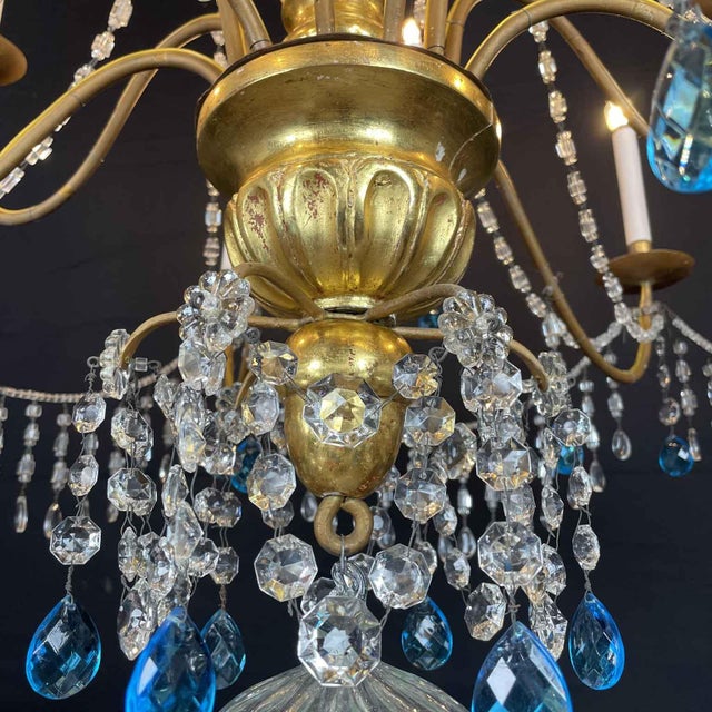 Empire Genoese Golden Twelve-Light Chandelier For Sale - Image 12 of 16