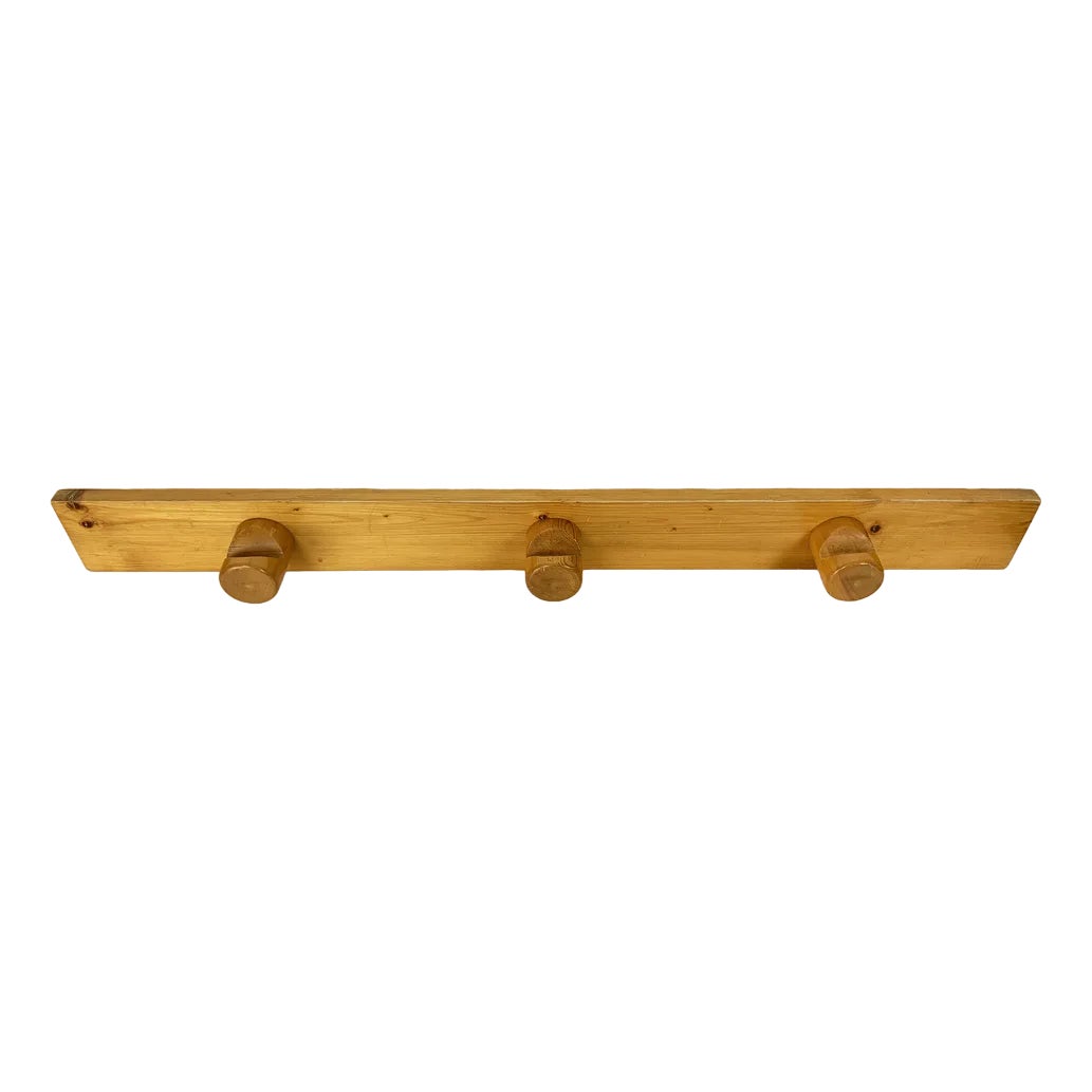 French Coat Rack in Pinewood attributed to Charlotte Perriand for