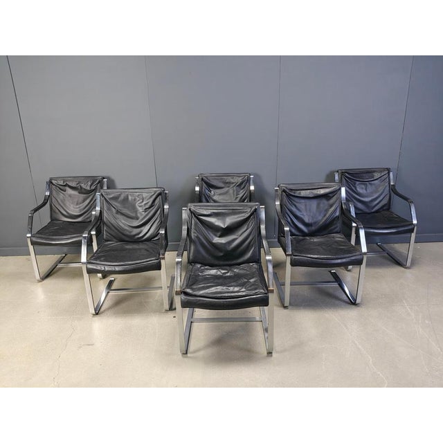 Armchairs by Rudolf Glatzel for Knoll Art Collection, 1980s, Set of 6 For Sale - Image 11 of 12