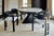 Conan Round Marble Top Black Dining Table Set for 6 with Black and White Chairs For Sale - Image 4 of 4
