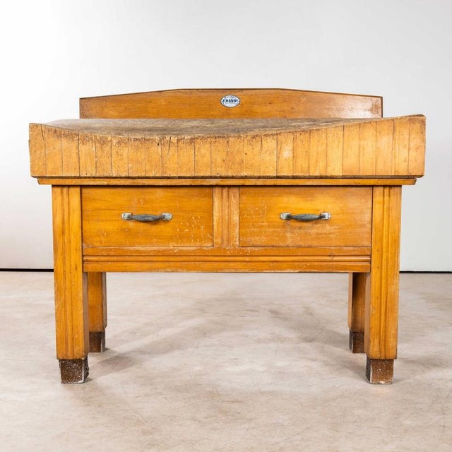 Large Belgian Butchers Workstation, 1950s For Sale - Image 12 of 12