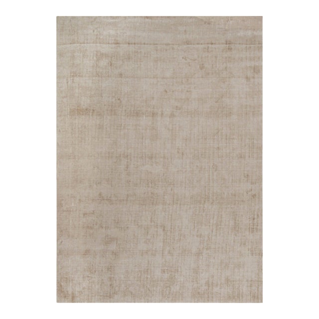 Rug & Kilim’s Modern Rug in Solid Beige - 10x14 For Sale