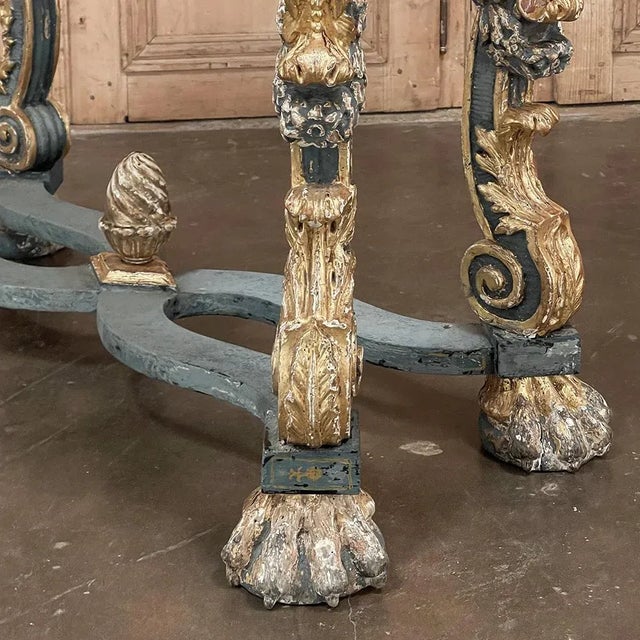 Early 19th Century Italian Baroque Faux-Sienna Marble Console For Sale - Image 17 of 18