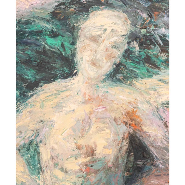 Late 20th Century Marcia Godosky Figural Abstraction Oil on Canvas For Sale - Image 5 of 9