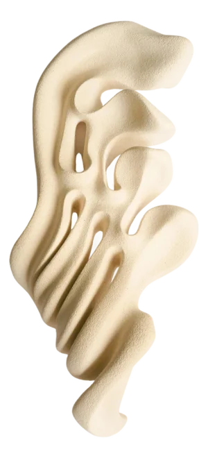 Ceramic Tides of Serenity Sculpture in Stoneware Clay by Aleksandra Krasnopolska
