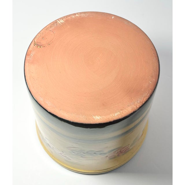 2000 - 2009 Terre E Provence Yellow & Green Earthenware Canister Crock For Sale - Image 5 of 6
