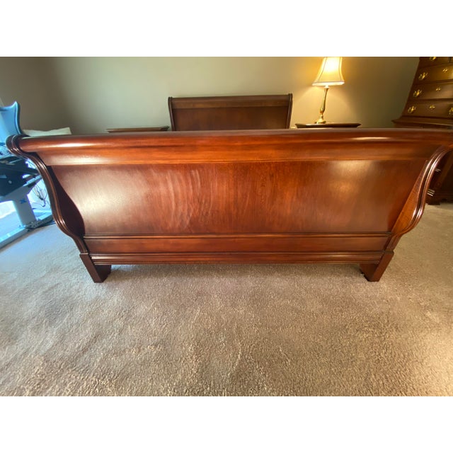 Vintage Lexington Cherry Queen Sleigh Bed Chairish