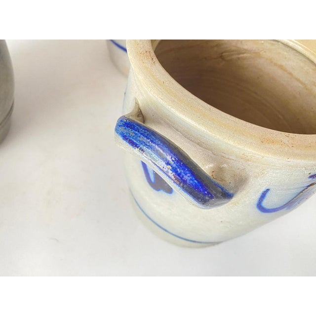 Vintage French Provincial Stoneware Pottery Betschdorf, Set of 3 For Sale - Image 3 of 18