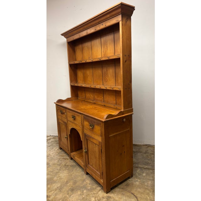 English 19th Century English Pine Dresser Hutch For Sale - Image 3 of 9