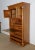 Elegant Nantais Property secretary cabinet in solid cherry wood with two mitre-cut framed doors at the top. Each door has...