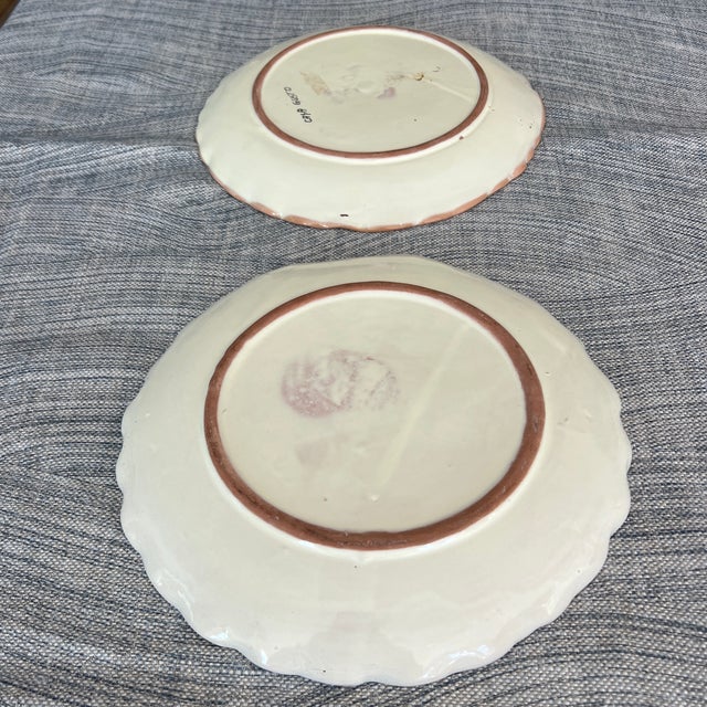 Cast Gusto Palm Beach Hand Painted 11” Talavera Plates- A Pair For Sale In New York - Image 6 of 6
