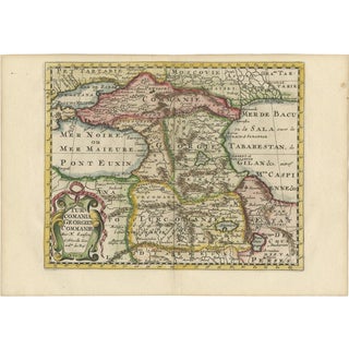 Historical Map of the Black Sea and Surrounding Regions, 1705 For Sale