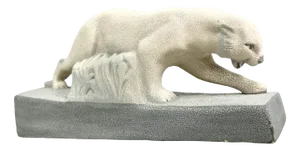 Large Art Deco Ceramic Panther, 1930s