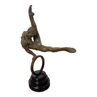 1990s Richard MacDonald Bronze Sculpture Eighth Life "The Gymnast" For Sale