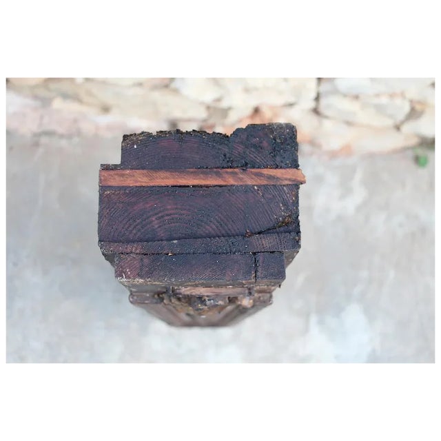 Baroque 18th Century Antique, Baroque Period, Polychrome Wooden Baluster / Pedestal For Sale - Image 3 of 9