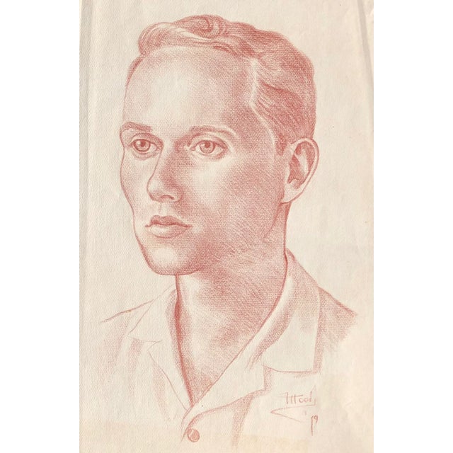 Portraiture 1959 Portrait of a Man by Mood For Sale - Image 3 of 3