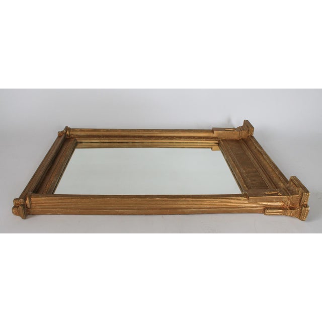 Gold Vintage Neoclassical Empire-Style Rectangular Wall Mirror For Sale - Image 8 of 13