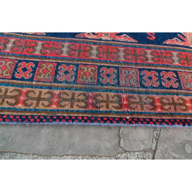 1920s Antique Khotan Red Brown Wool and Cotton Hand-Knotted Rug - 4’5” X 8’5” For Sale - Image 9 of 11