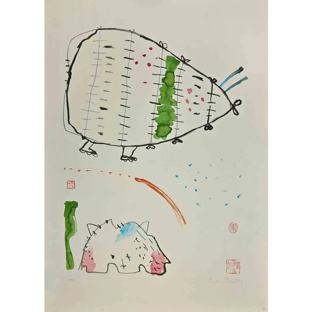 The Mouse is an artwork realized by the English artist Martin Bradley. Lithograph on paper, hand-signed on the lower right...
