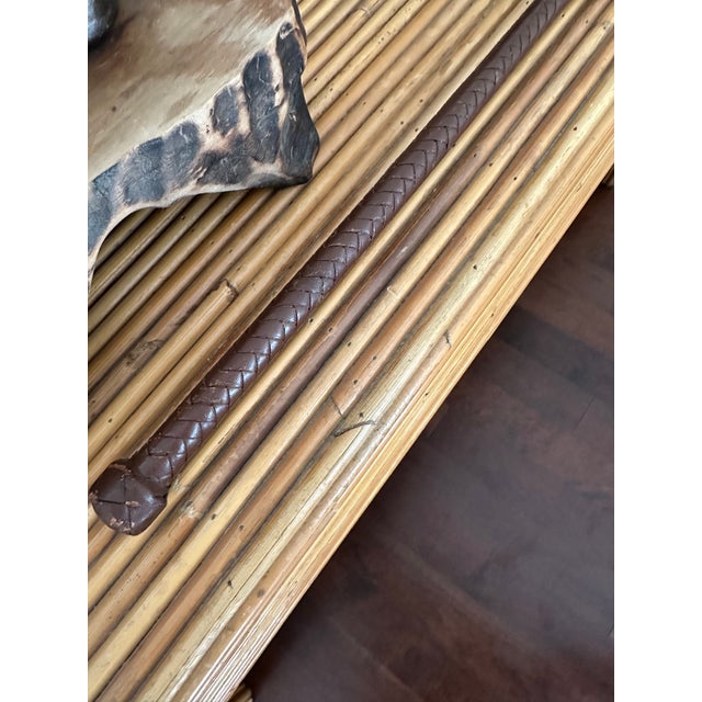 Brown Vintage Leather English Equestrian Horse Riding Crop For Sale - Image 8 of 16