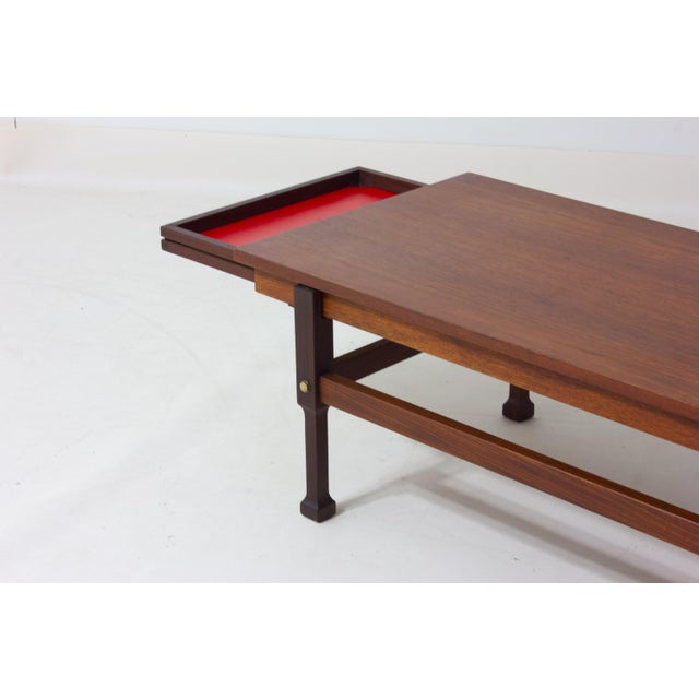 Italian Coffee Table in Teak with Hidden Drawers, 1960s For Sale - Image 13 of 16