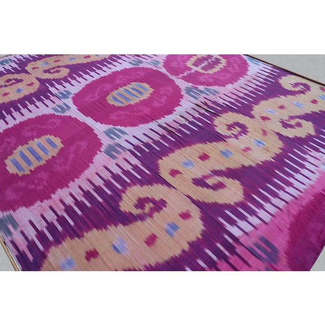 Antiqu Uzbek Silk Ikat Wall Hanging, 1920s For Sale - Image 18 of 18