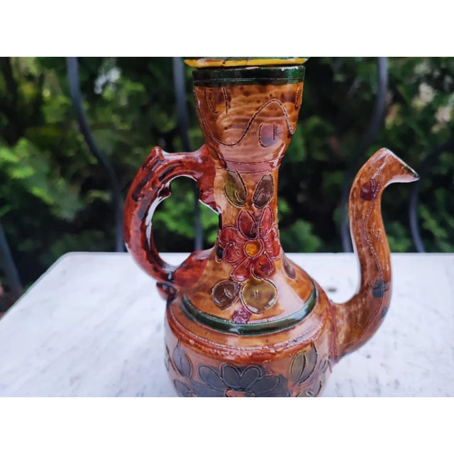 Art Deco Ceramic Jug Carafe, Hutsul, 1920s For Sale - Image 6 of 11