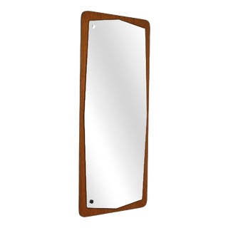 Danish Wall Mirror in Teak, 1960s For Sale