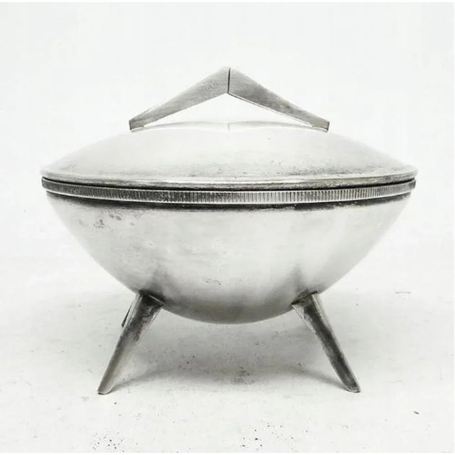 Metal Polish Space Age Sugar Bowl from Warmet, 1960s For Sale - Image 7 of 7