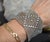 Late 20th Century SG Liquid Metal Silver by Sergio Gutierrez Classic Mesh Wide Bracelet For Sale - Image 12 of 15