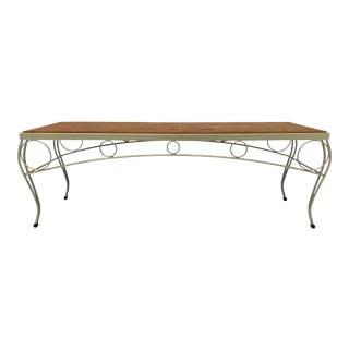 Mid Century Iron Bench Frame For Sale