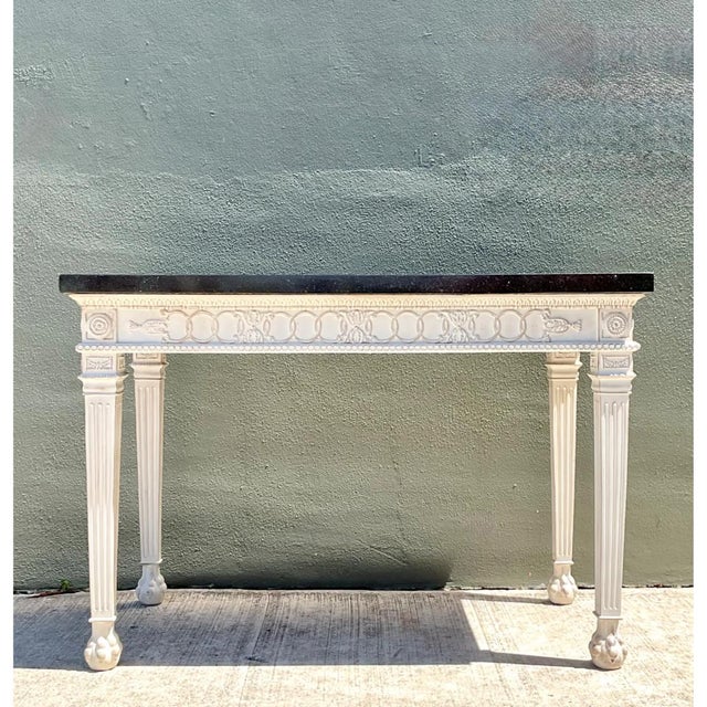 Vintage Stone and Wood Console Table For Sale In West Palm - Image 6 of 12