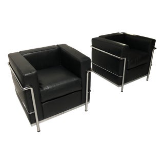 Vintage Chairs by Le Corbusier for Cassina, 2010, Set of 2 For Sale